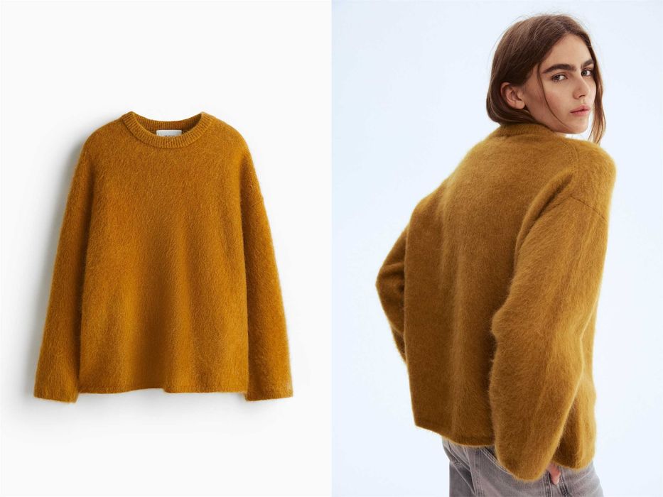 Sweter PREMIUM oversize moher S nowa kolekcja wełna PROMOCJA EDITION