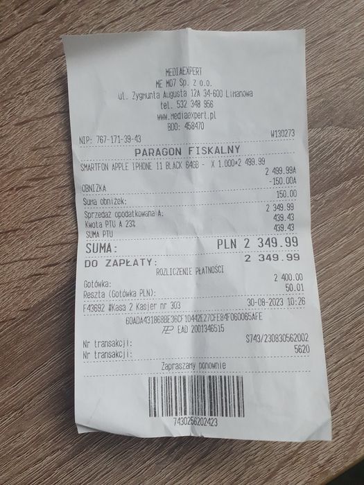 Nowy iphone 11 okazja.