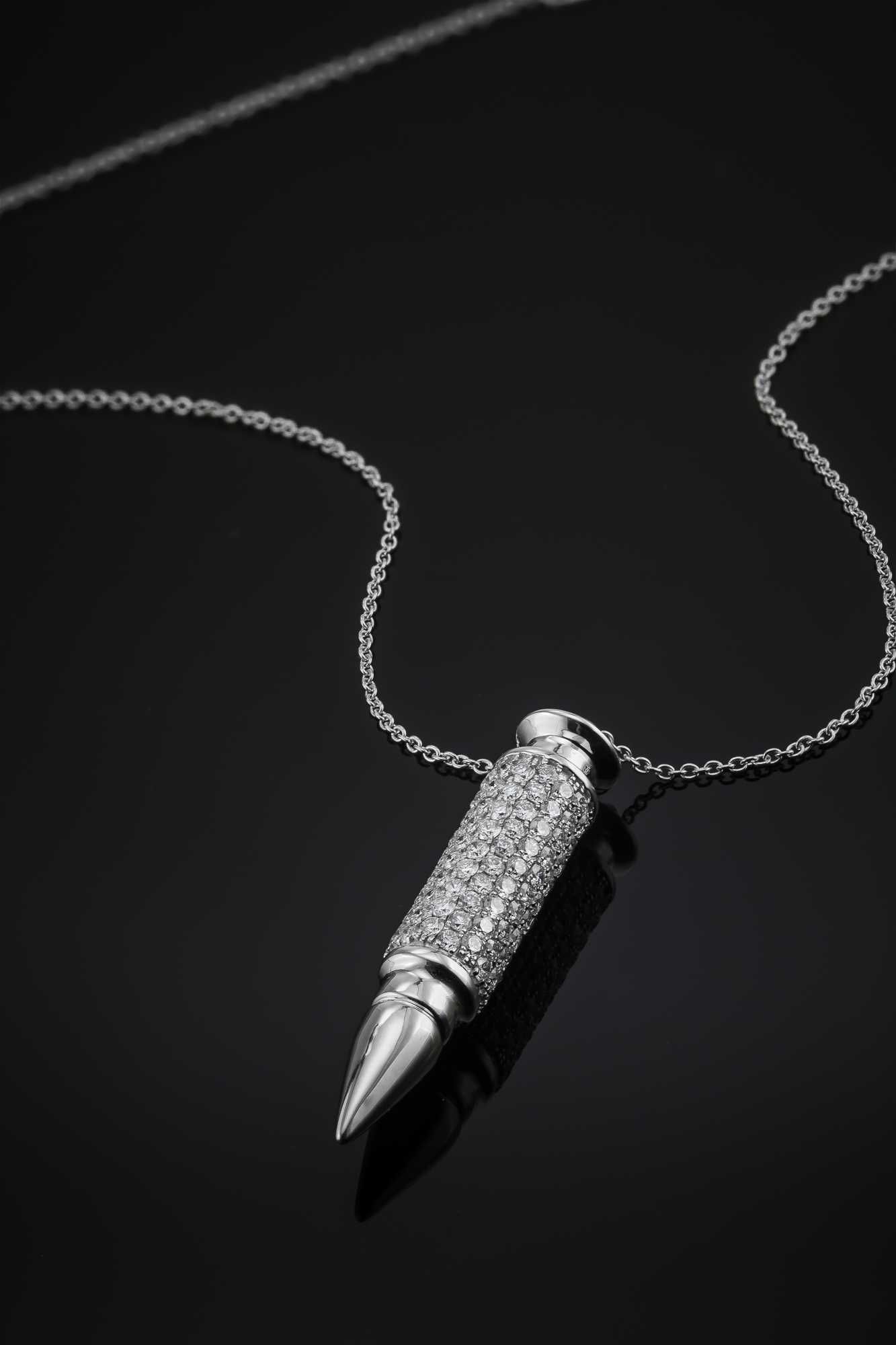 Naszyjnik złoty z diamentami ~1.67ct