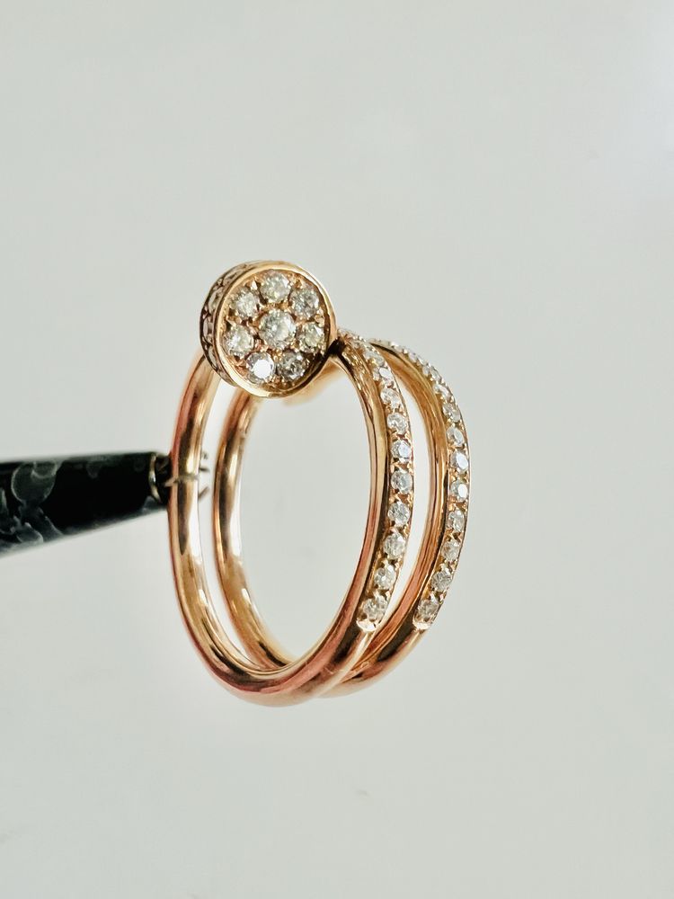 Золотое кольцо Cartier Juste un Clou. С Бриллиантами 0.59 карат.Гвоздь