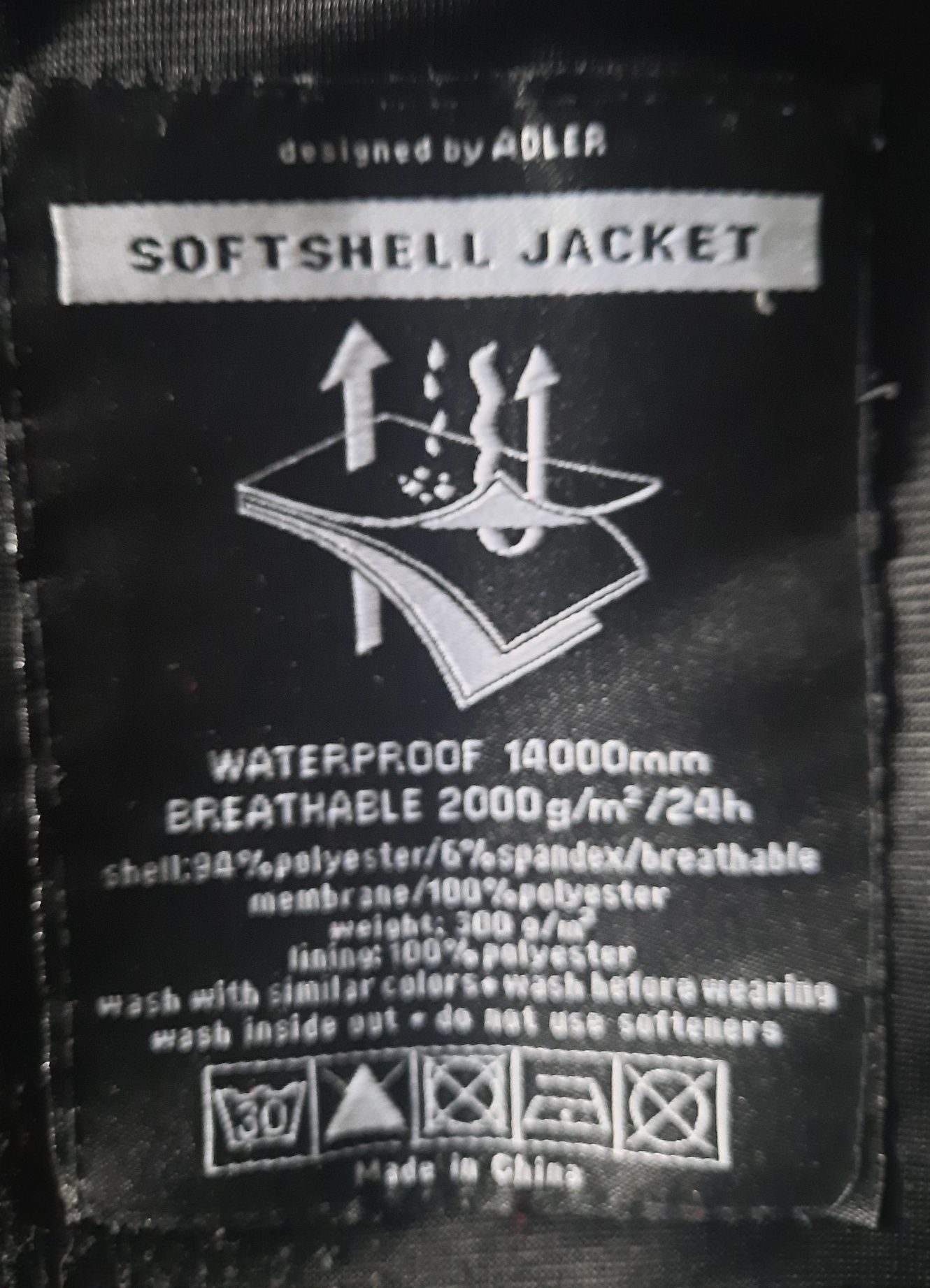 Czarna, damska kurtka typu softshell XL Adler