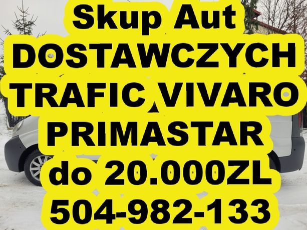 SKUP AUT Dostawczych! TRAFIC VIVARO  5/6 osób! LONG! Klimatyzacja! ZAD