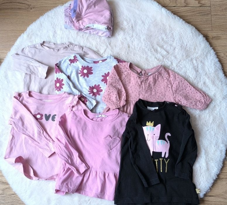 Zestaw bluzka niemowlęca dla dziewczynki rozmiar 80