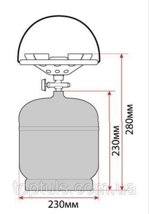 Побутовий газовий балон 5 літрів, виробник туреччина