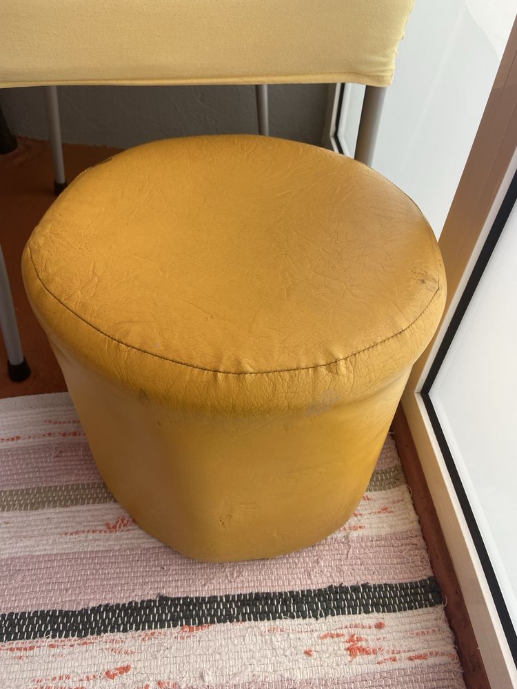 Puff pele amarelo