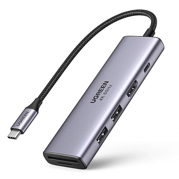 Ugreen 6w1 wielofunkcyjny HUB USB Typ C - 2x USB 3.2 Gen 1 / HDMI 4K 6