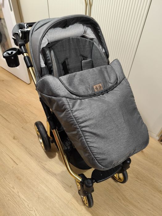 Wózek 2w1 Adamex Reggio Special złoty szary