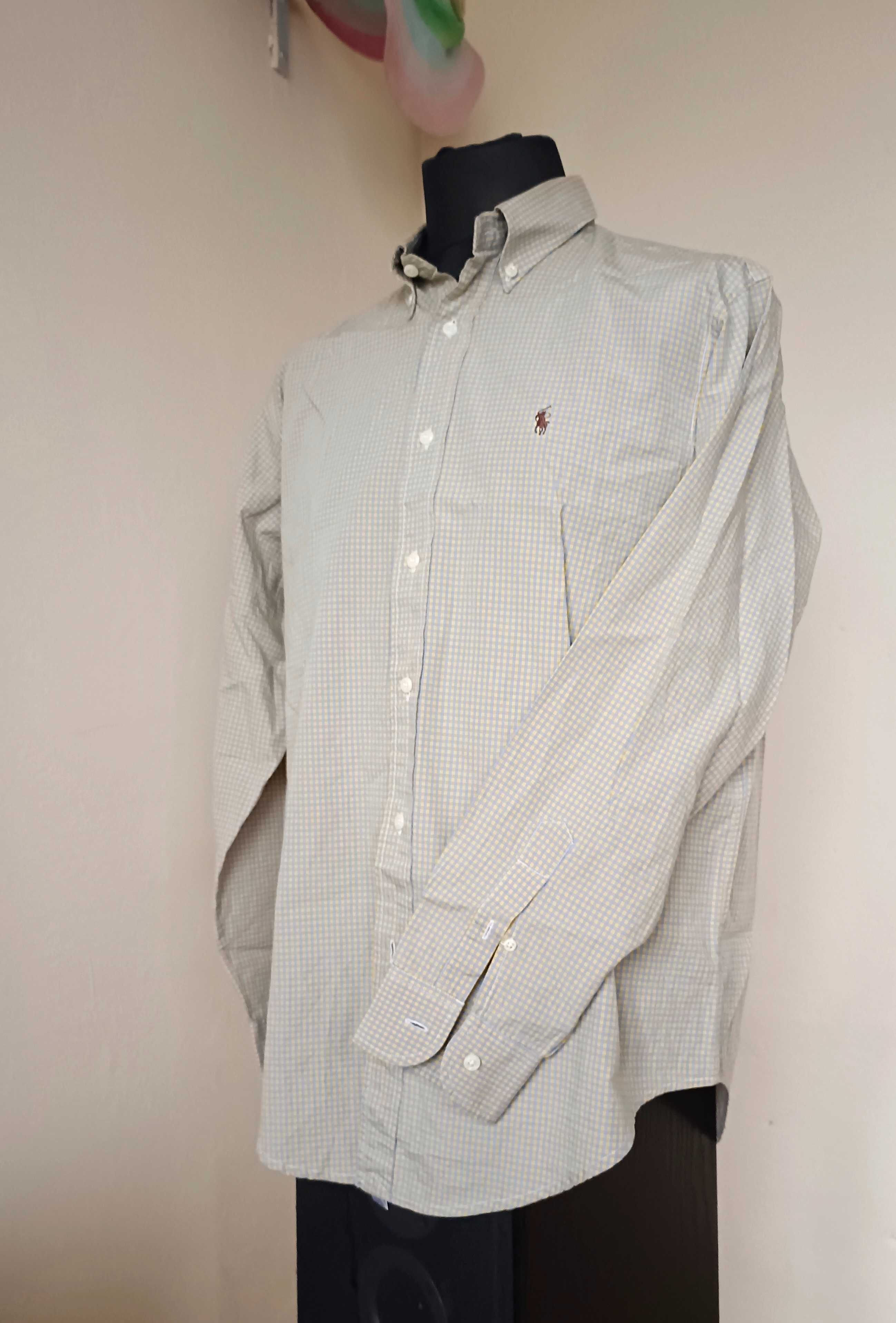 Ralph Lauren roz XXL męska koszula w kratę bawełna