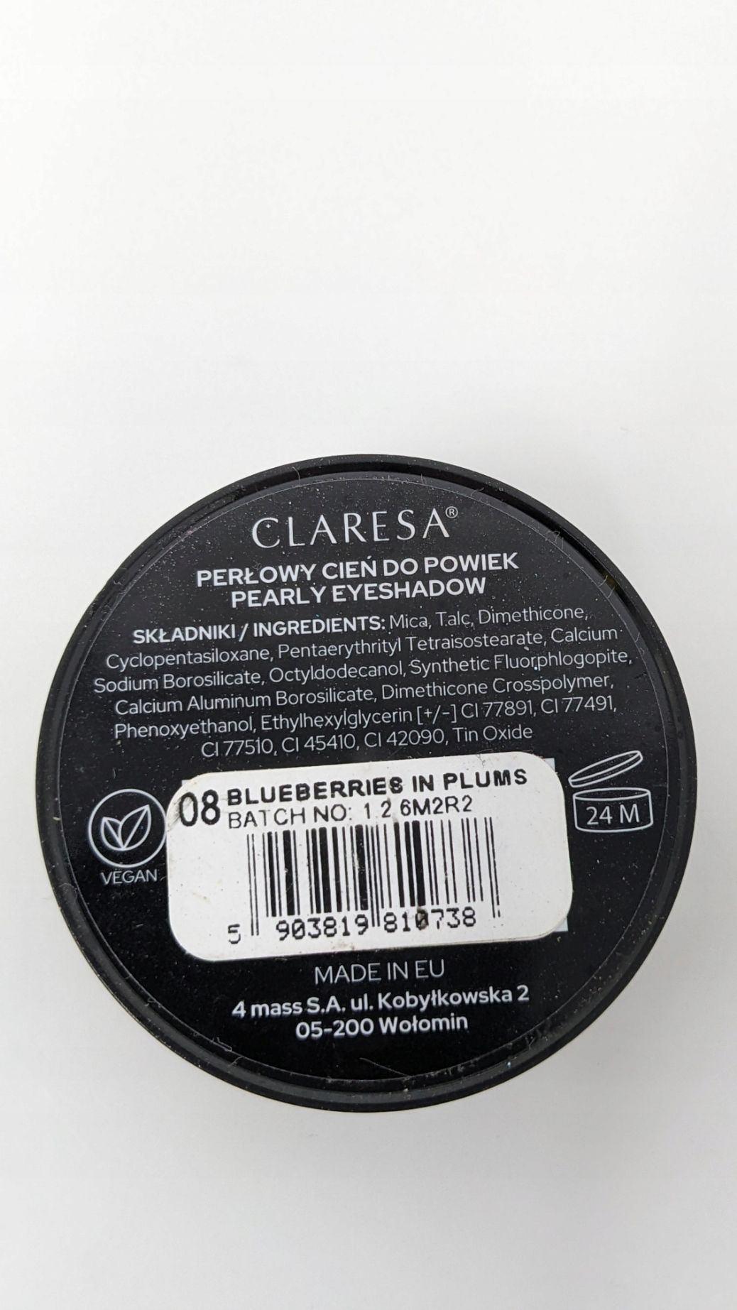 Claresa 08 Blueberries In Plum 1,2G Cień Do Powiek