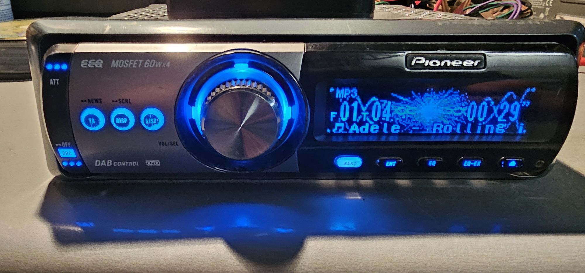 Pioneer deh-p80mp + moduł bluetooth Mega Moc 4x60 W