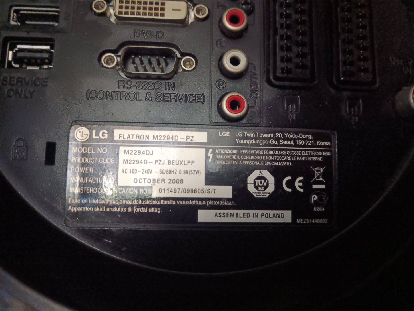 Monitor LG M2294DJ