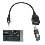 Кабель AUX Аудио 3.5 мм(4pin) × USB 2.0 (Чёрный) Шнур Переходник