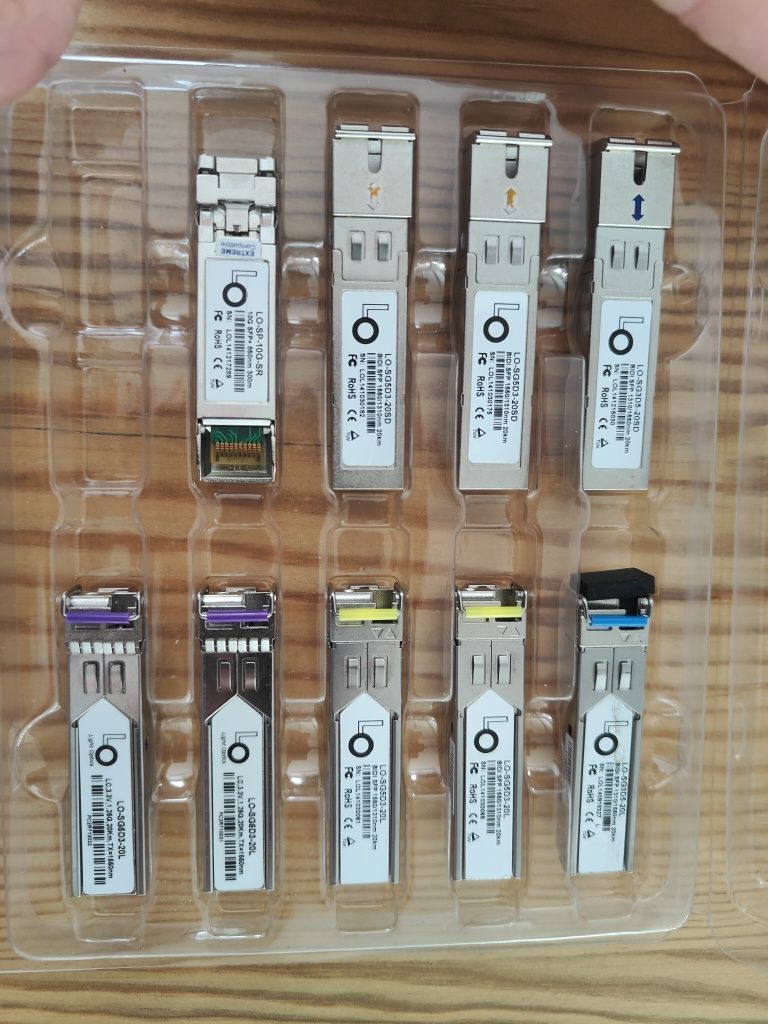 Wkładka SFP fibrain cisco mikrotik neton Intel optec wkładki - 104 szt