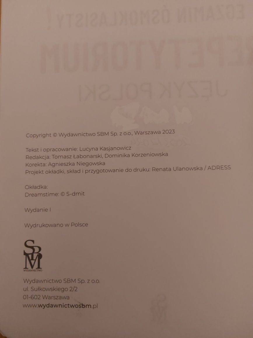 Repetytorium egzamin ósmoklasisty z języka polskiego