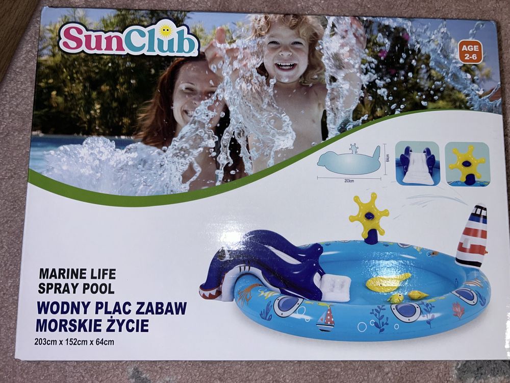 Basen dla dzieci wodny plac zabaw morskie życie