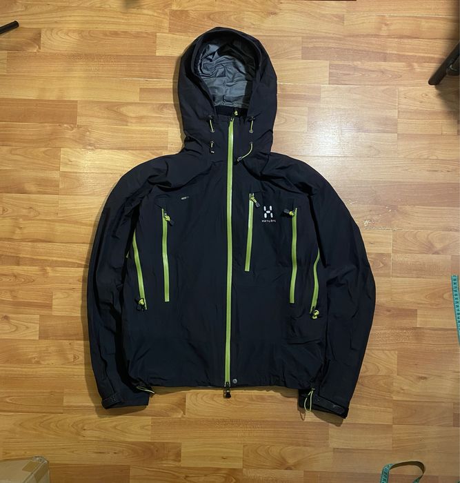 (L) HAGLOFS Черная курточка на мембране весенняя осенняя tnf gore tex