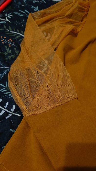 Bluzka z długim rękawem, rękawy z tiulu