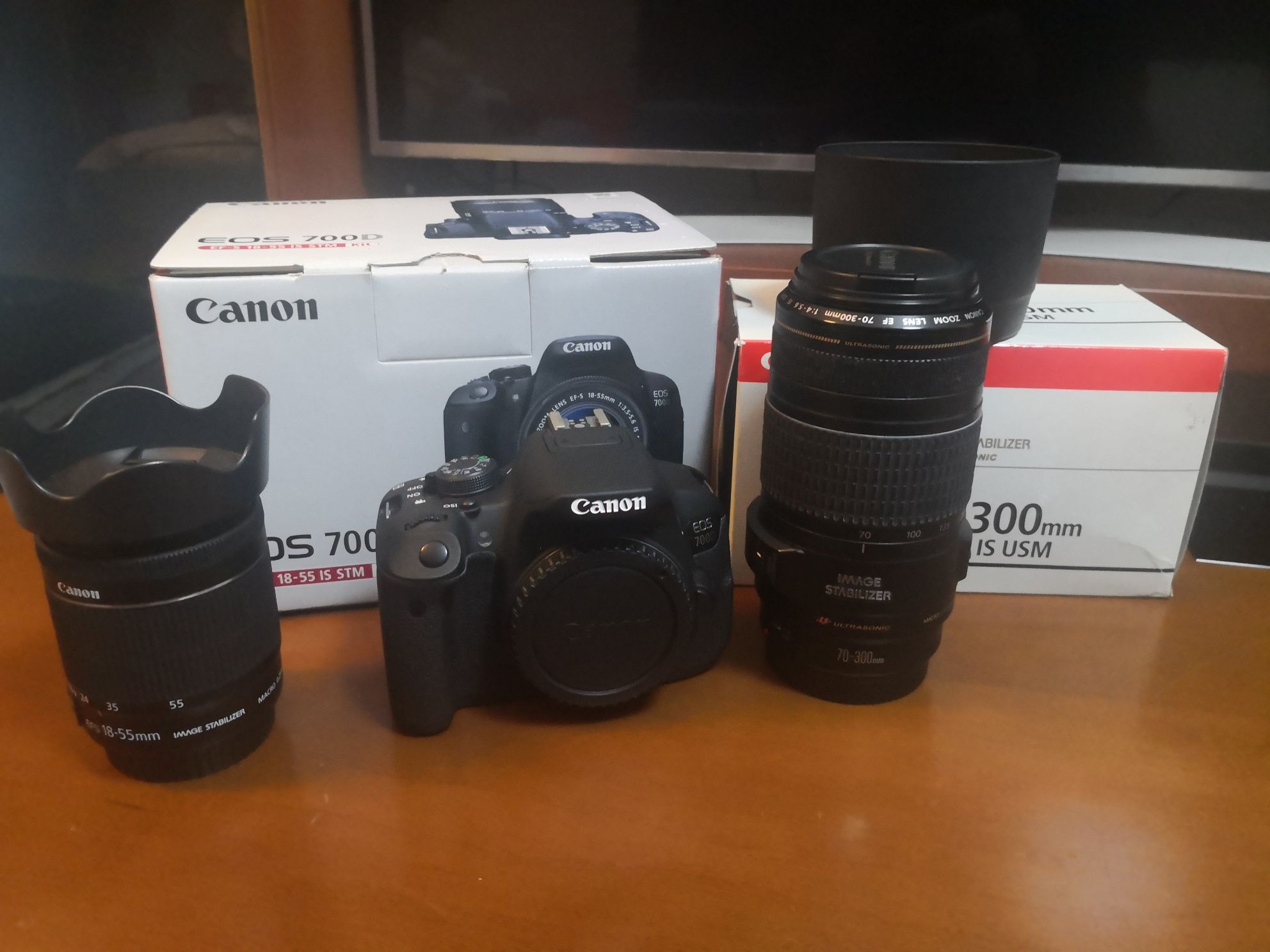 Canon 700d e lente Canon 70-300is usm