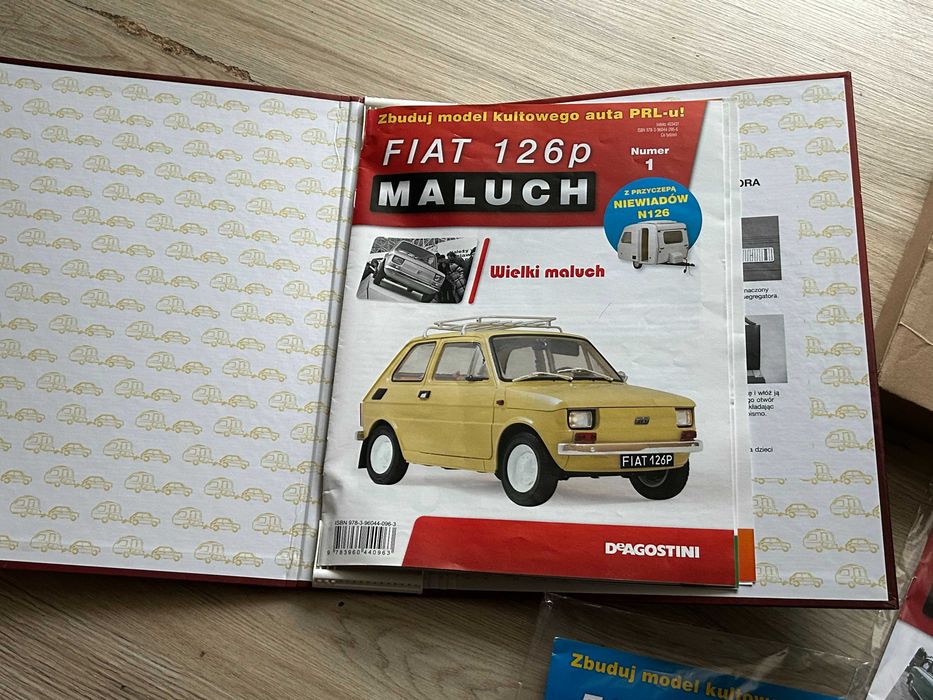 DeAgostini FIAT 126p Maluch 1: 8 kompl. nr 1-15 segregator cały silnik