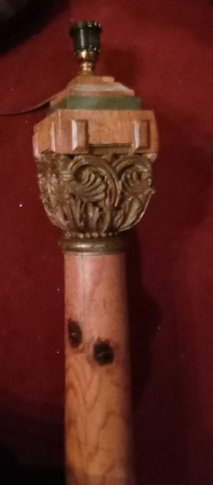 Colunas (2) antigas candeeiro balaústre trabalh dourados Dim 110 cm