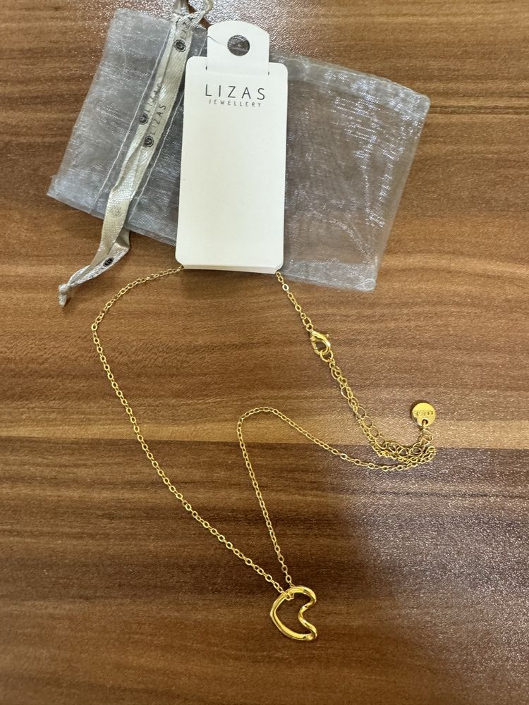 NOWE Lizas JEWELLERY Łańcuch SERCE + prezent Kolczyki NOWE