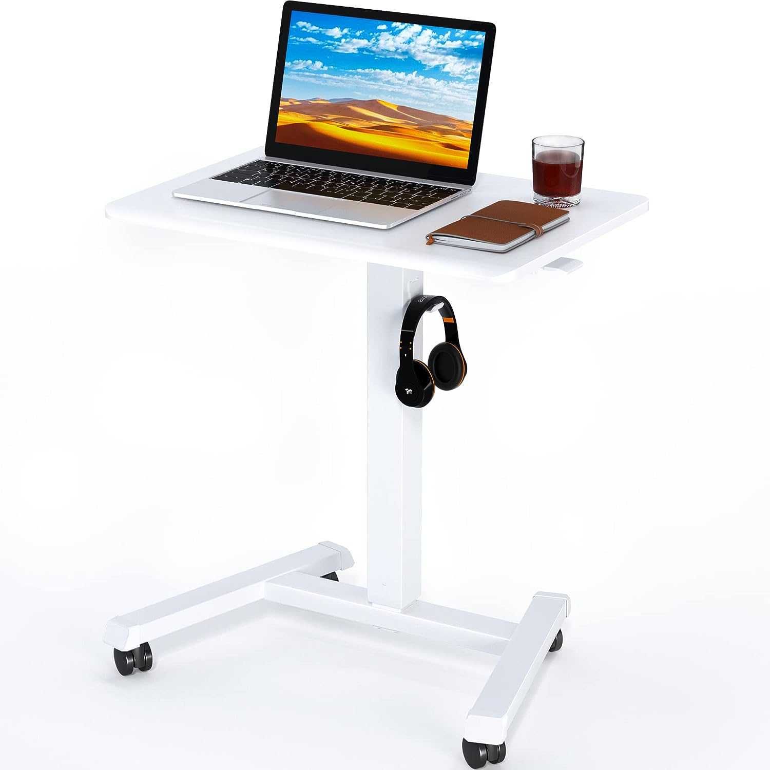 regulowane biurko na kółkach do laptopa   PLATFORMA 65 x 45 cm