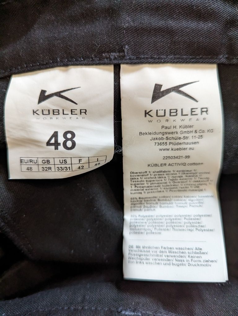 Брюки рабочие Kübler Activiq cotton+ 22503421. р48