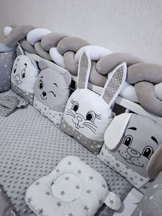 Бортики в дитяче ліжечко. Защитные бортики в детскую кроватку.Бортики