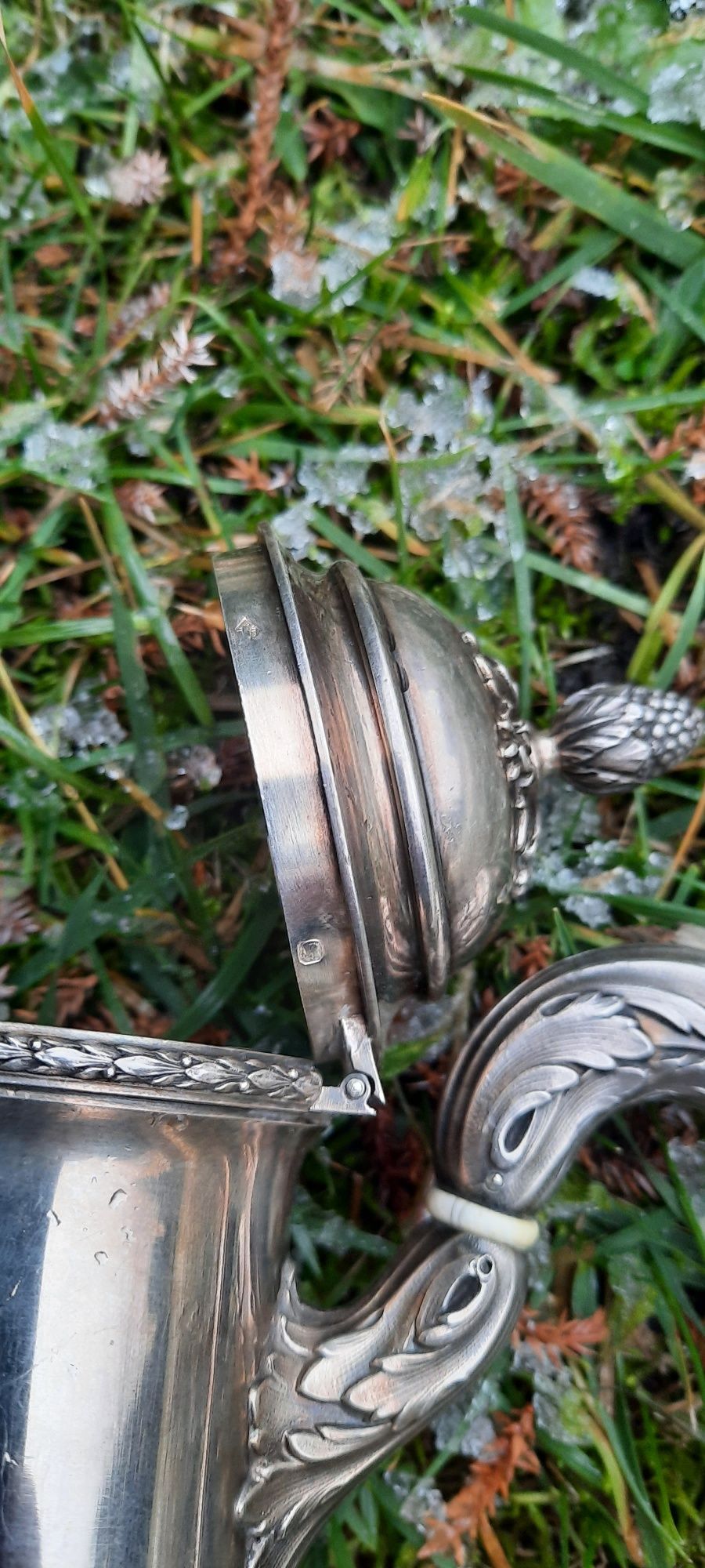 Antyk,XIX/XX wiek,Francja srebro 950 minerwa piękny dzban,czajnik