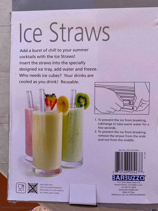 Forma para palhinhas de gelo Novo