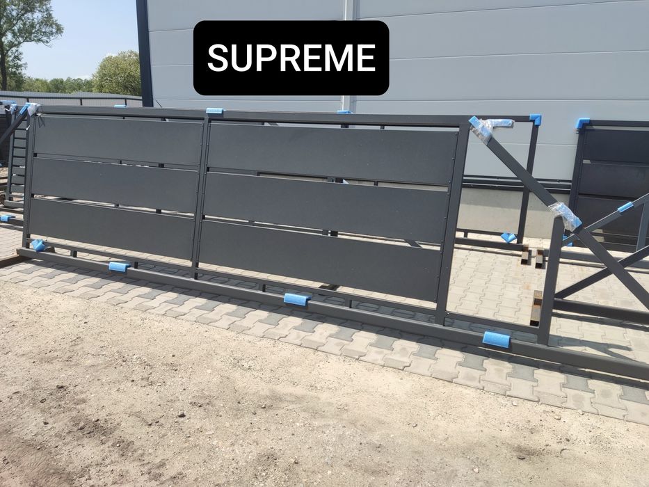 Brama przesuwna 4m FARMHOUSE, ocynk ogniowy+RAL, dostawa PL