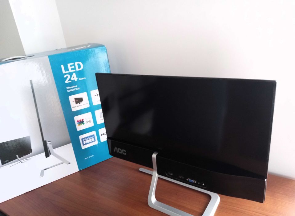 UltraCIENKI Monitor LED AOC 24" I2481FXH WĄSKA ramka+GRATIS klawiatura