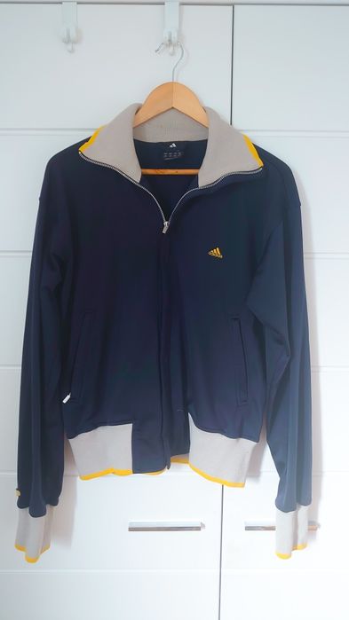 Granatowa zapinana bluza Adidas, oryginalna, M