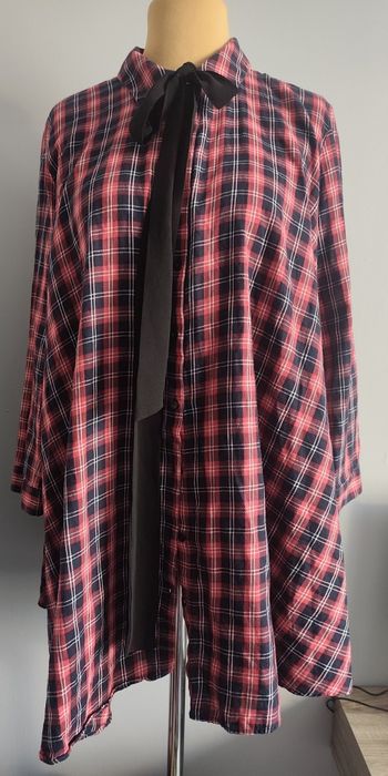 Sukienka koszulowa mini ,w kratę , bawełniana Zara premium Denim  r.M