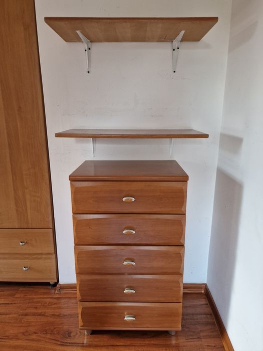 Komlet mebli /2 szt szafa/duże biurko/szafka/2 szt półki / fotel/olcha