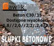 Słupek betonowy do siatki | Bramy