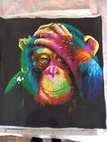 Chimpanzé pensador, óleo sobre tela.