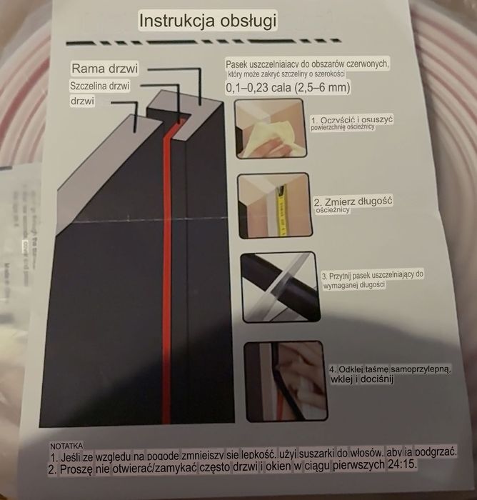 Pasek uszczelniający do drzwi