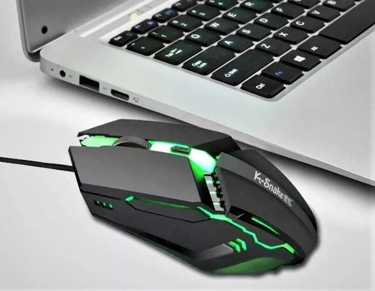Проводная игровая мышь USB с регулируемой светодиодной подсветкой