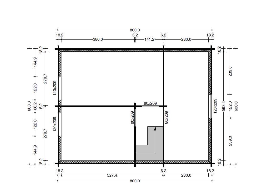 dom całoroczny drewniany 100 m2 - MAJORKA 6x8