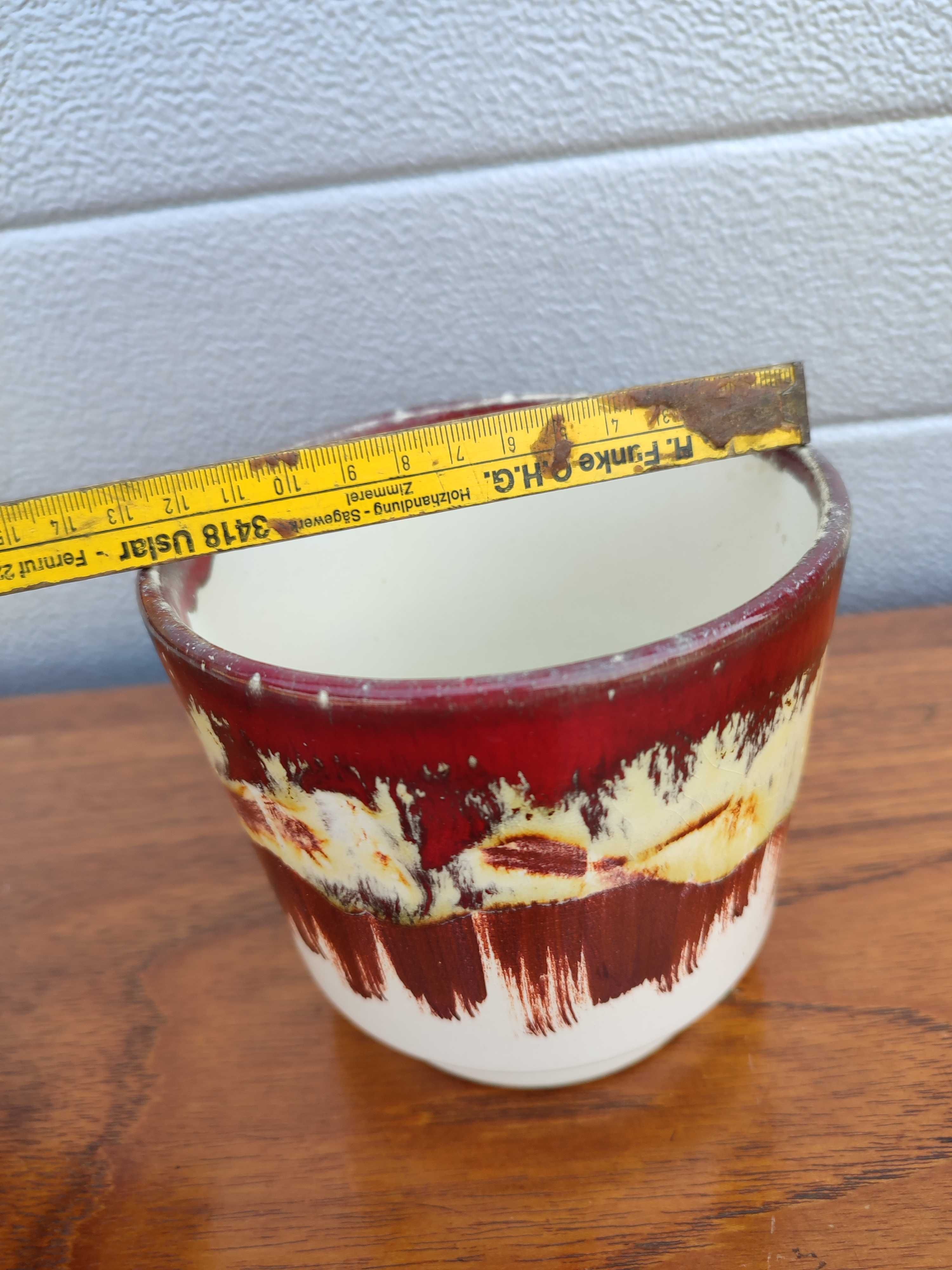 Ceramiczna Doniczka / osłonka - Fat lava - Design - vintage - R