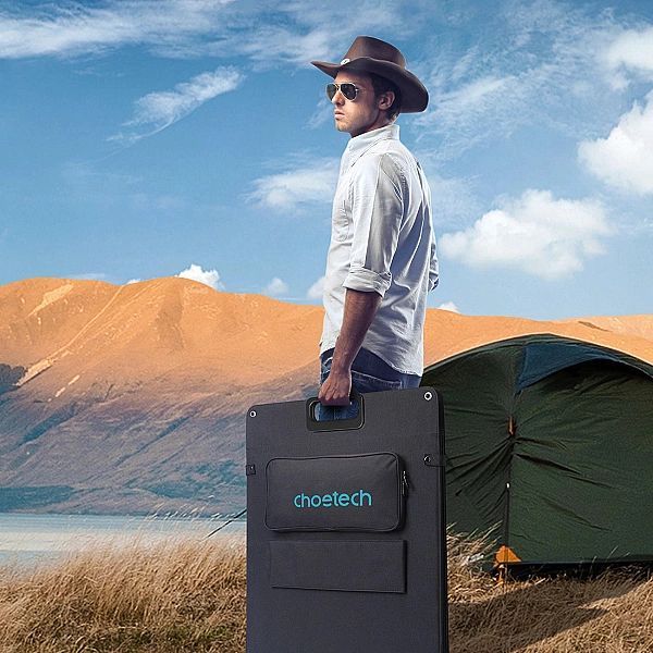 Choetech ładowarka solarna 200w przenośny panel słoneczny czarny (sc01