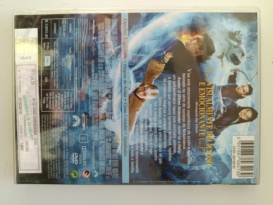 DVD o último airbender
