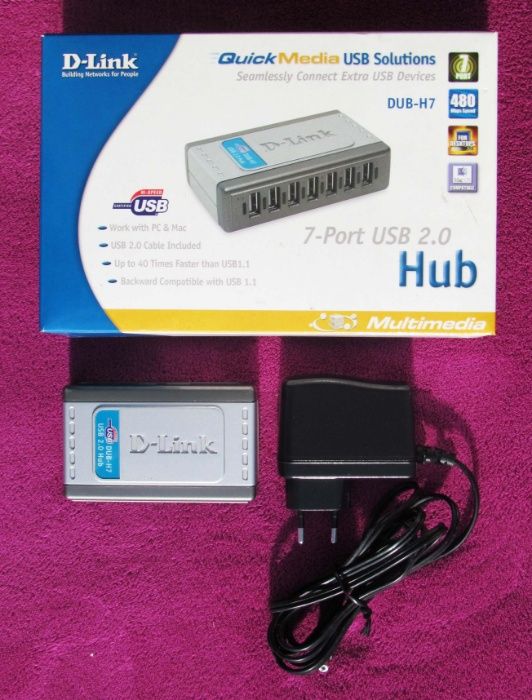 Concentrador / HUB USB 2.0 com 7 portas da D-Link