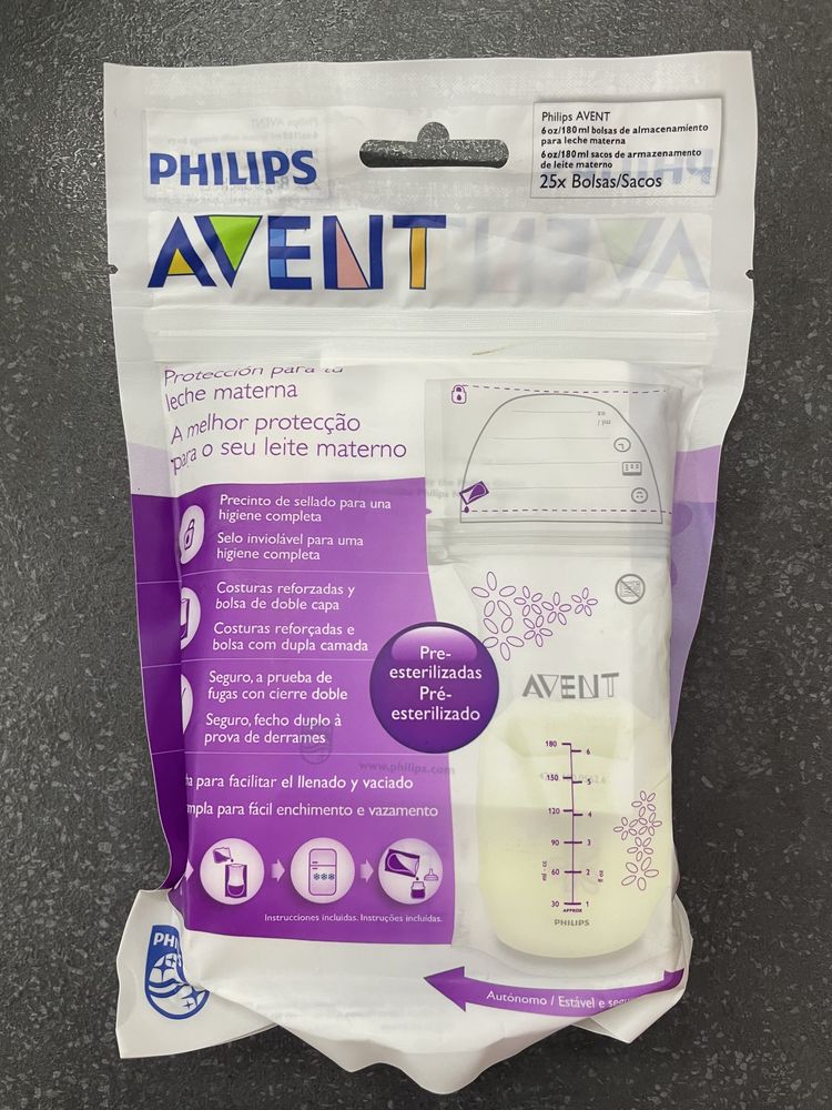 Ручной Молокоотсос Philips Avent + пакеты для хранения грудного молока