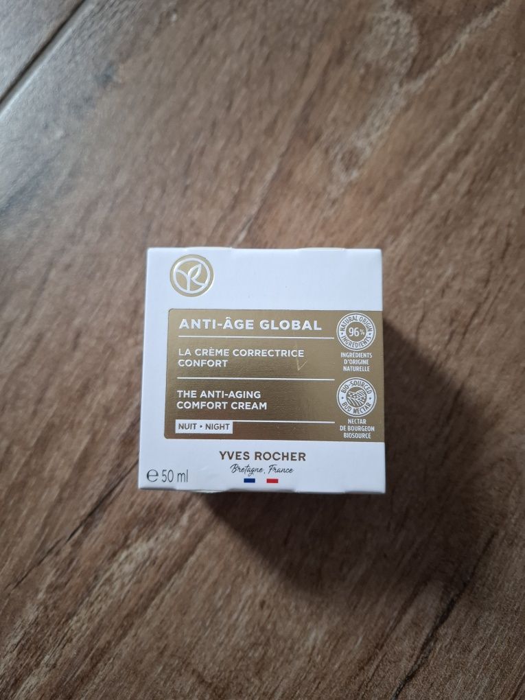 Krem do twarzy przeciwzmarszczkowy na noc Anti Age Global Yves Rocher