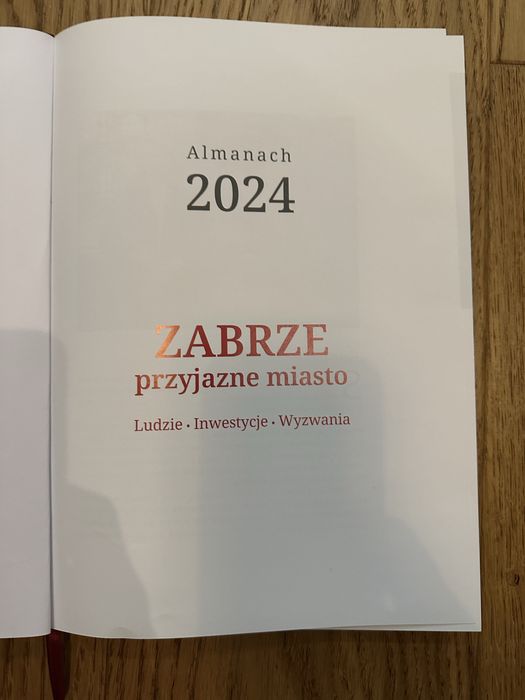 Almanach, kalendarz Zabrzański 2024 rok, nowy A4