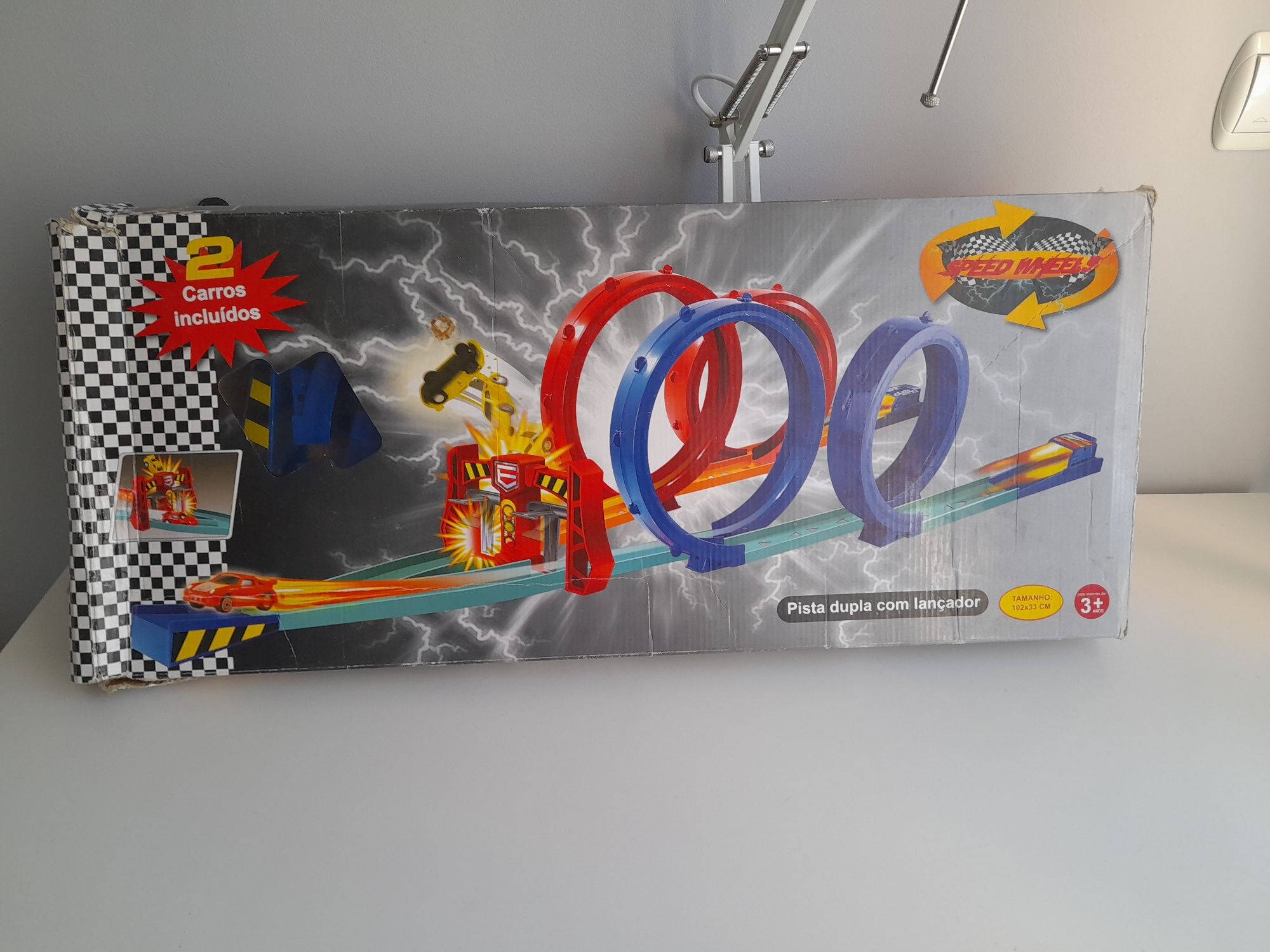 Pista dupla com lançador- Speed Wheels