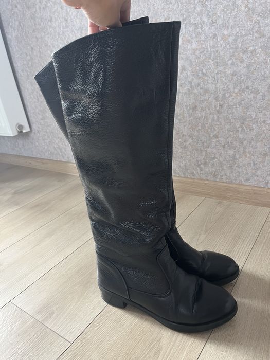 Жіночі шкіряні зимові чоботи сапоги