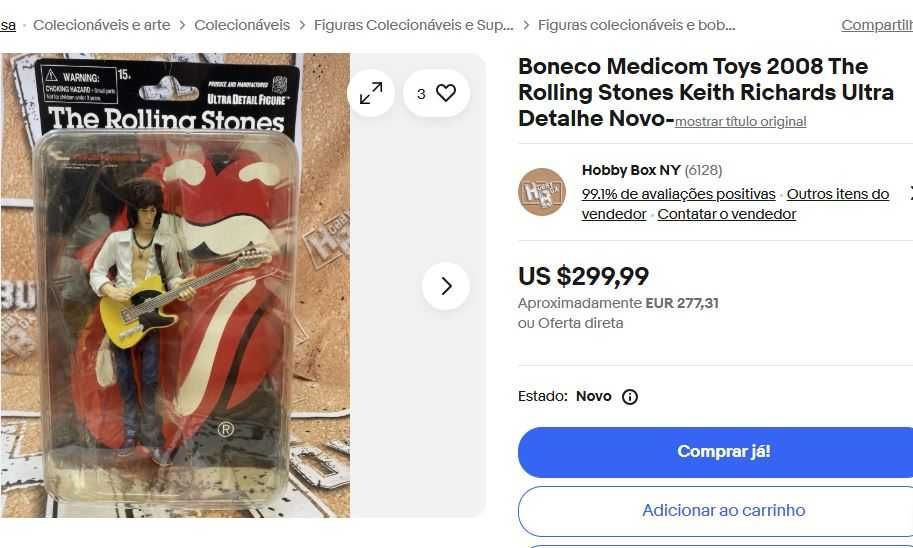 Boneco Keith Richards The Rolling Stones Ultra Detail